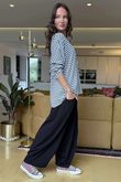 Made in Italy Perfect Breton V Long Sleeve Top Khaki - **
